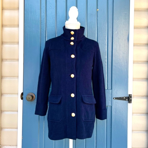 Lauren Ralph Lauren, Green Label Button Up Cardigan Gold Accents Women’s PS - Picture 2 of 8